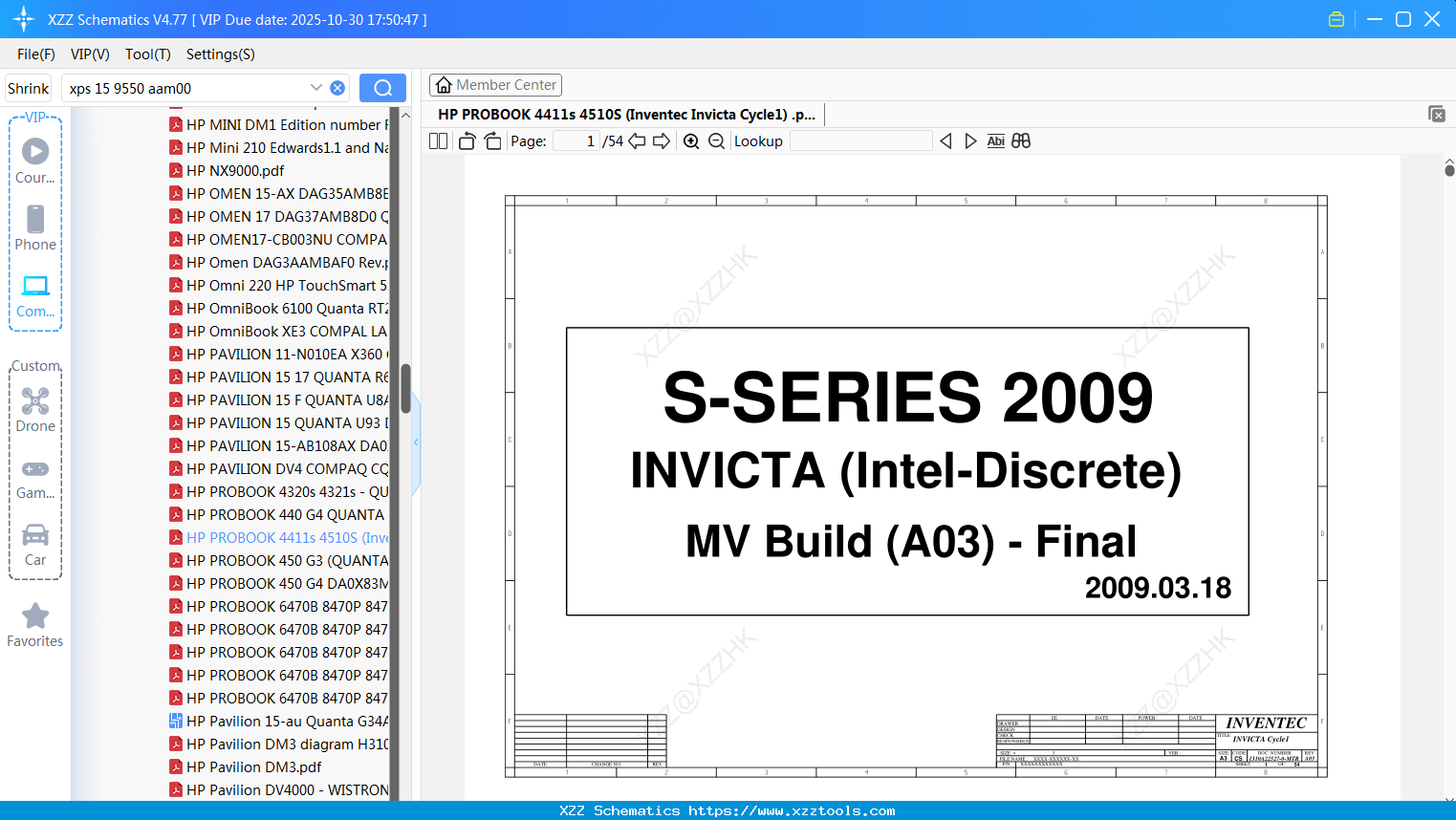 Laptop HP PROBOOK 4411s 4510S (Inventec Invicta Cycle1)